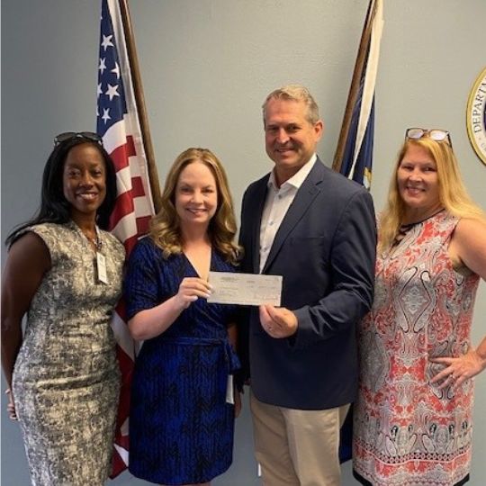 NSI Presents check to Leadership Southern Maryland